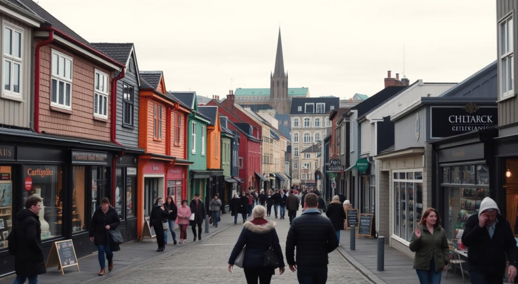 Reykjavik shopping street